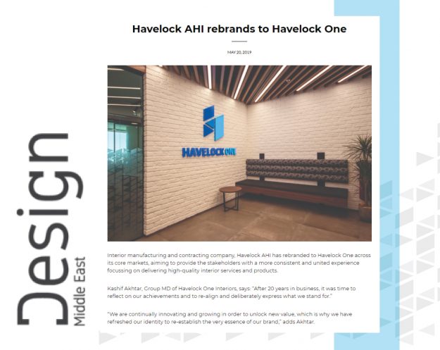 Havelock One expansion PR coverage - Havelock One by Design Middle East