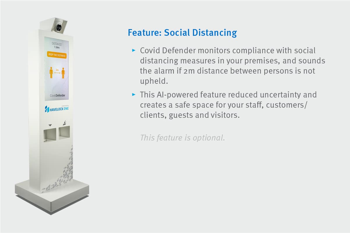 Covid Defender - social distancing feature