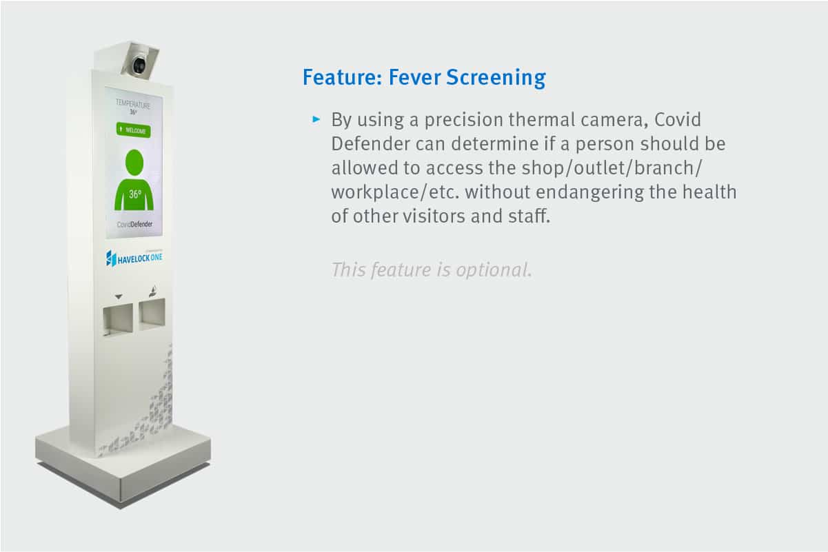 Covid Defender - fever screening feature