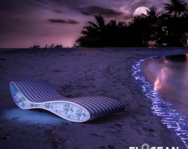 The sun lounger FLOCEAN by Kristina Zanic Design Consultants is a submission for this year's Surge for Water Design Awards